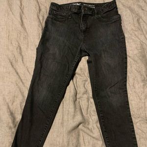 Mossimo Faded Black Denim High Rise Crop Jegging